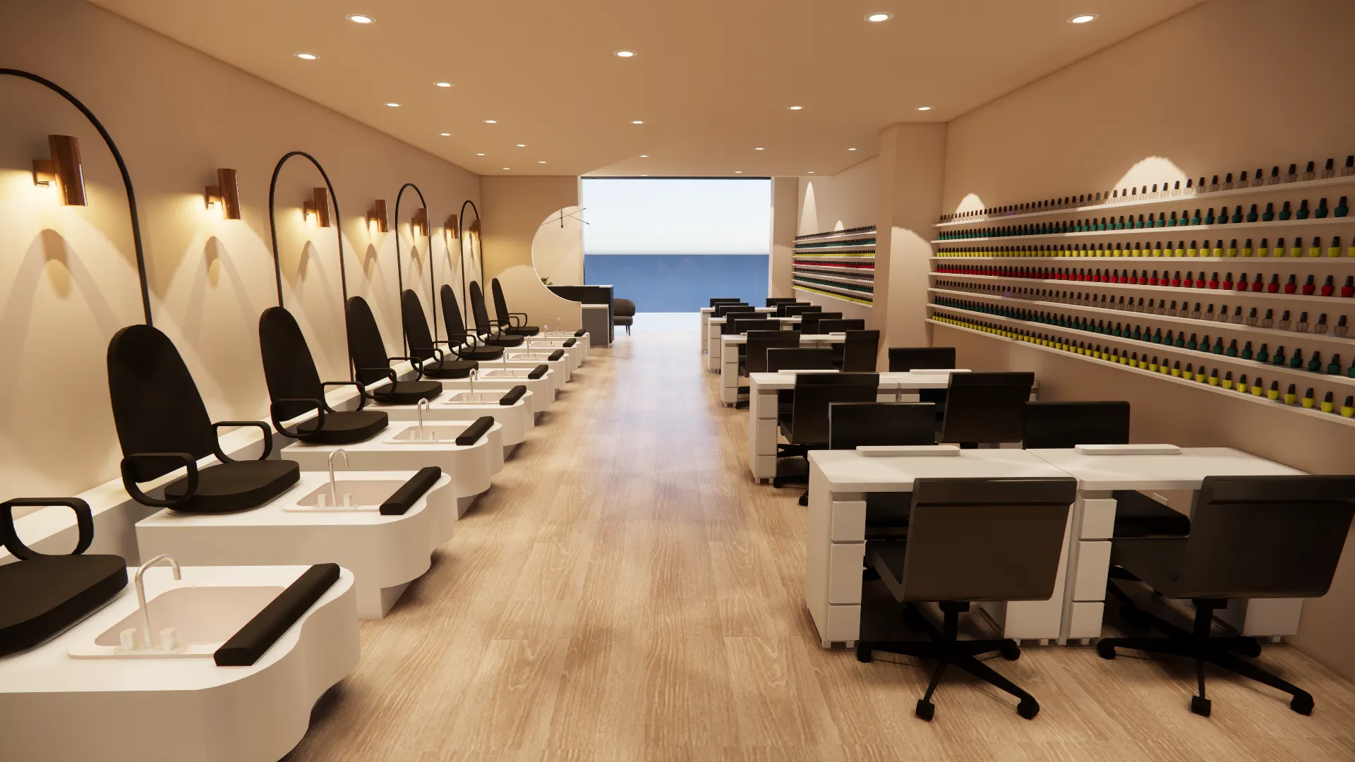 Professionail Chartwell NZ — pedicure and manicure stations, IDG Design