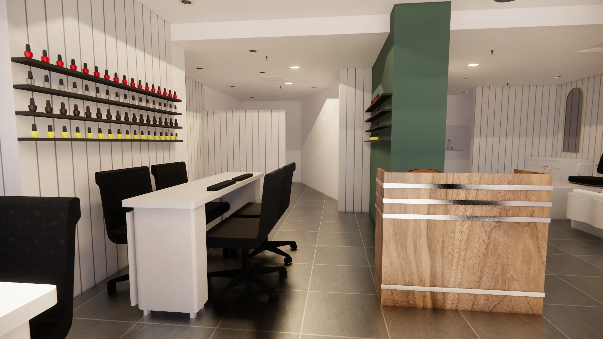 M & T Beauty Nail — Interior view, IDG Design