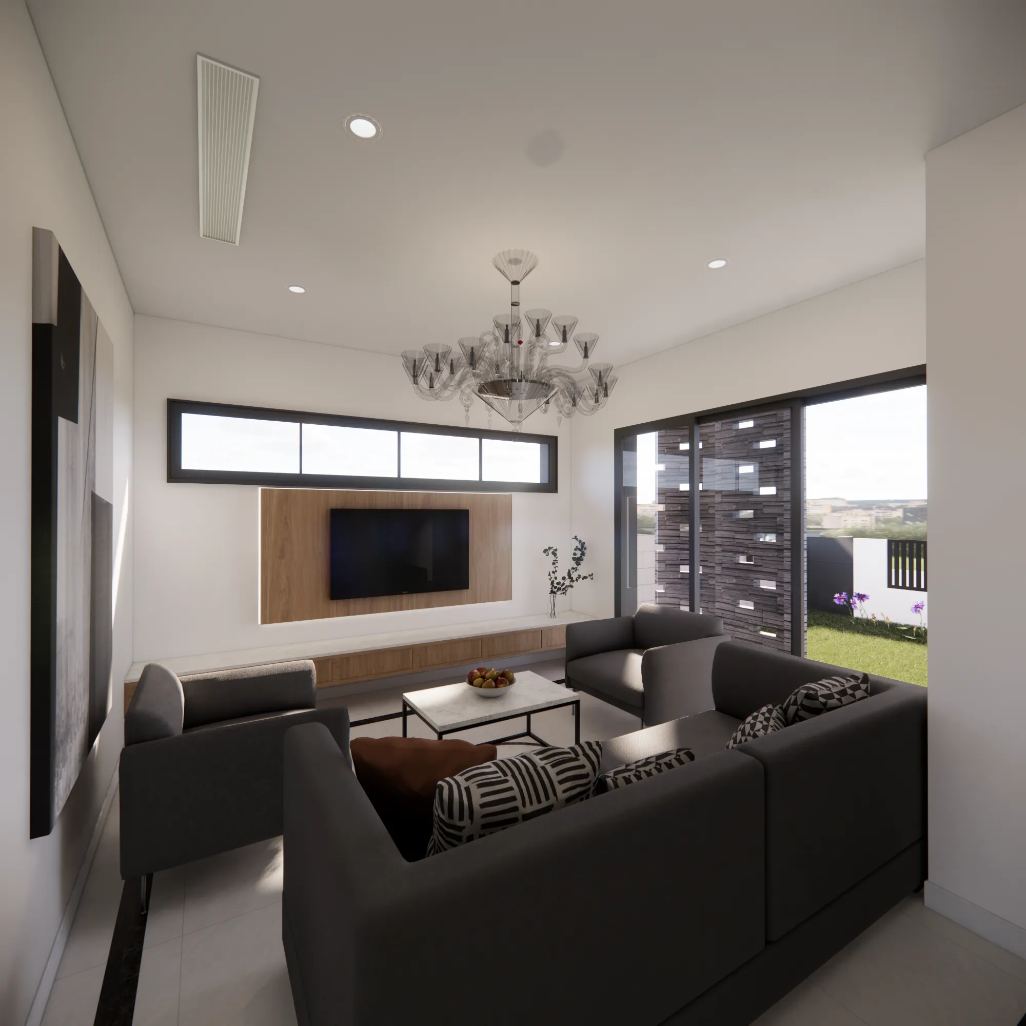 The Crest Residence — living room, IDG Design