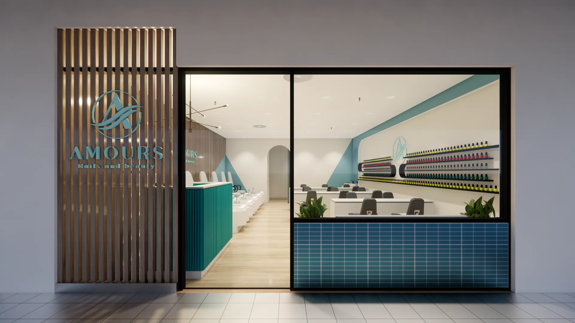 Amours Nail — Interior view, IDG Design