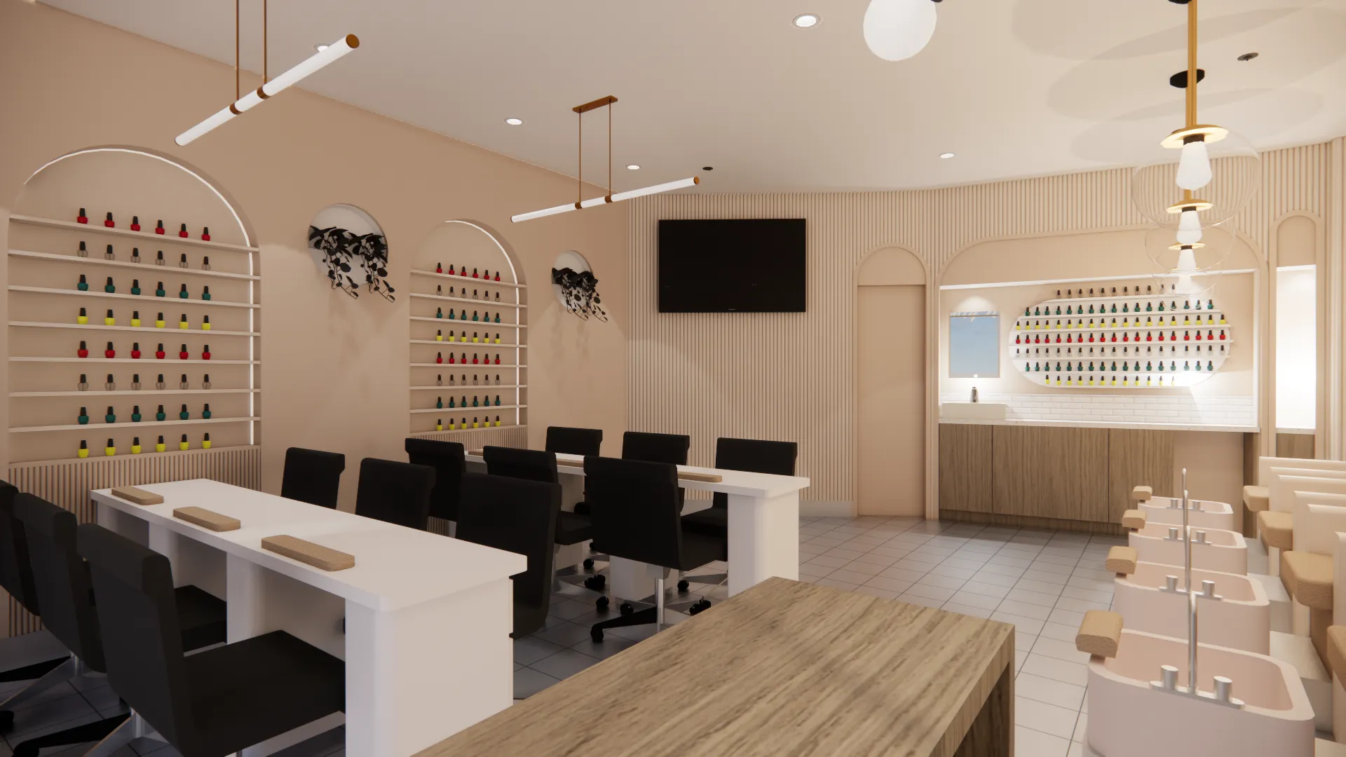 Vanity Nails Carlingford — Interior view, IDG Design