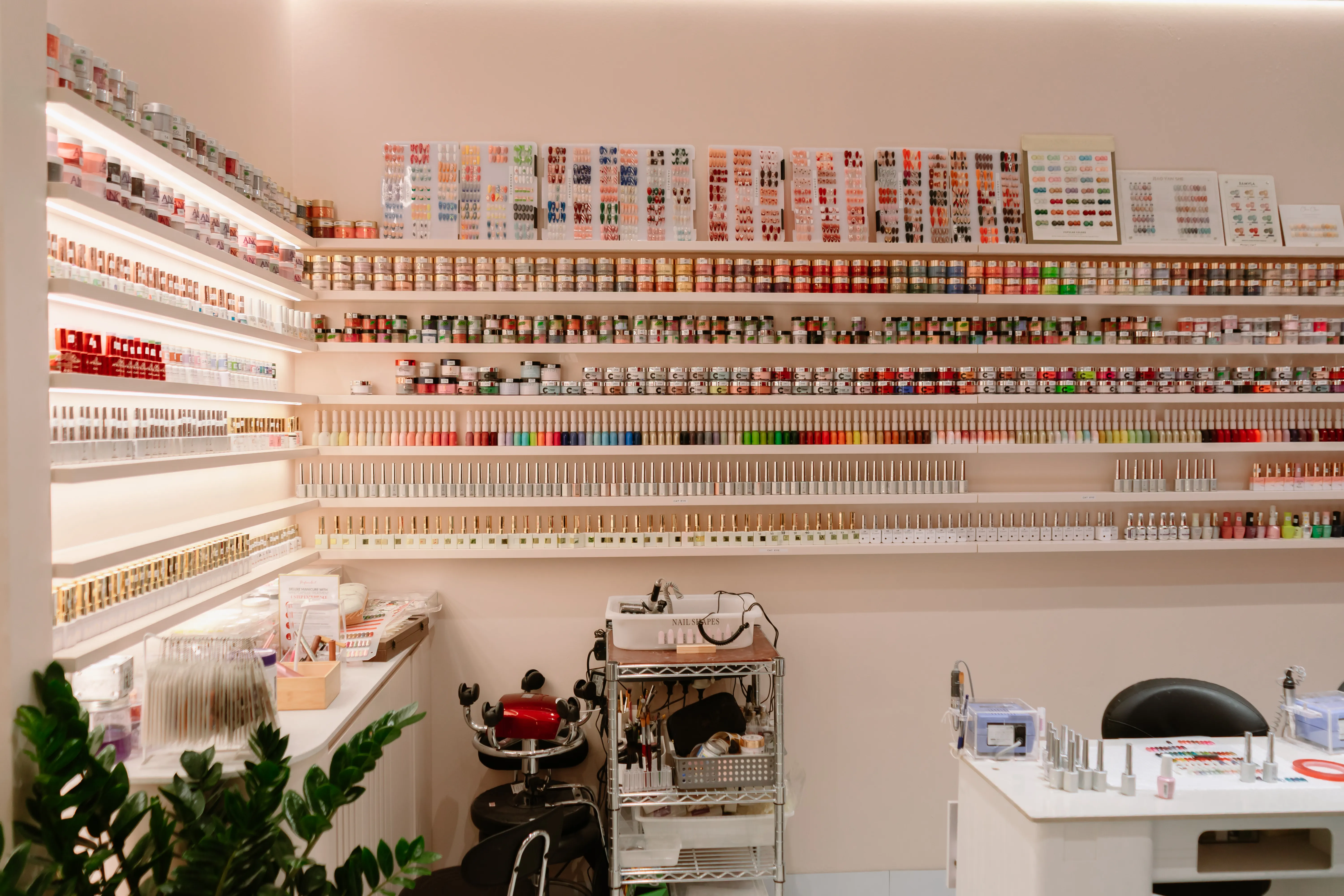 Professionail Hurstville — Nail polish display wall, IDG Design
