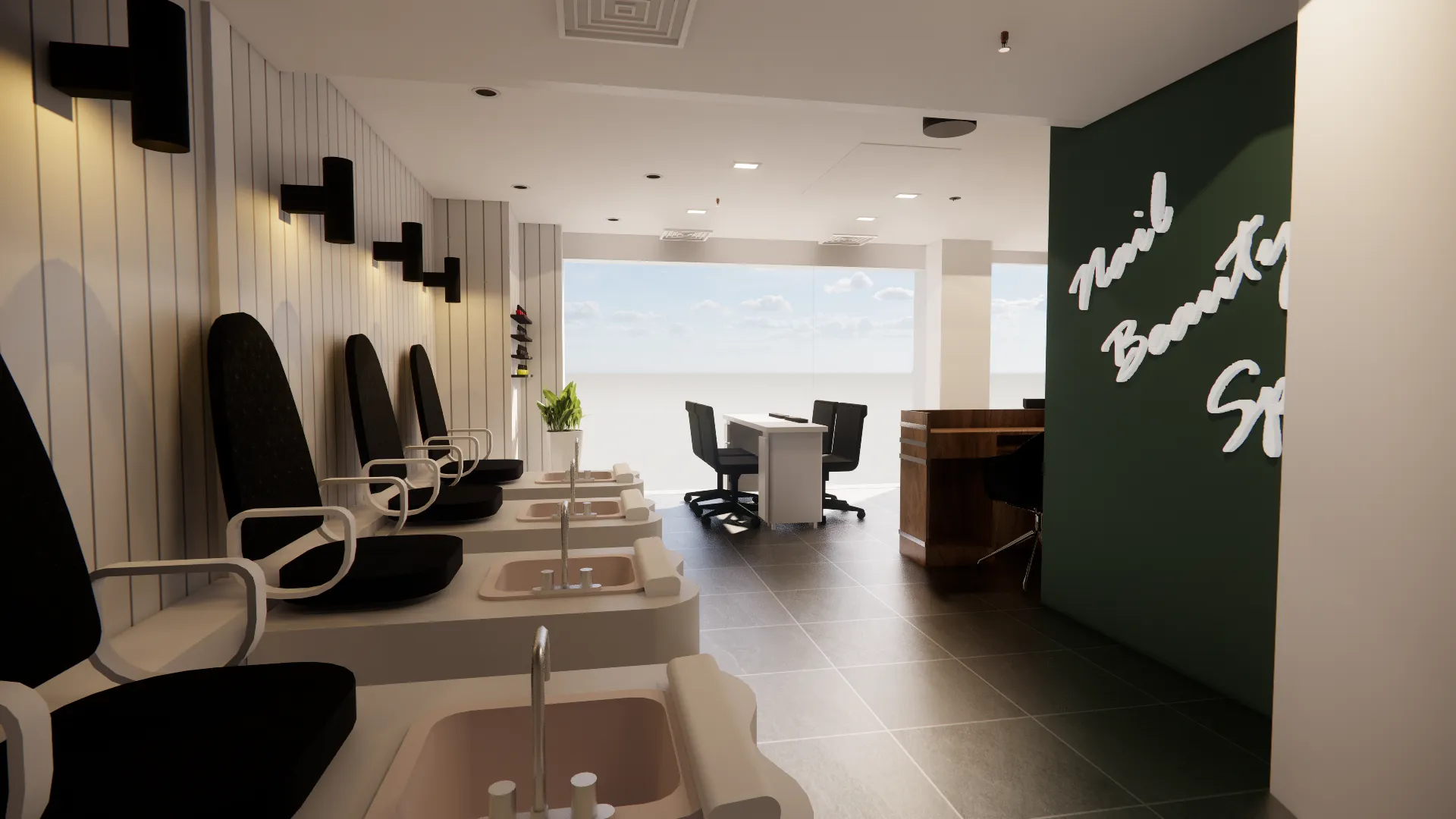 M & T Beauty Nail — Interior view, IDG Design