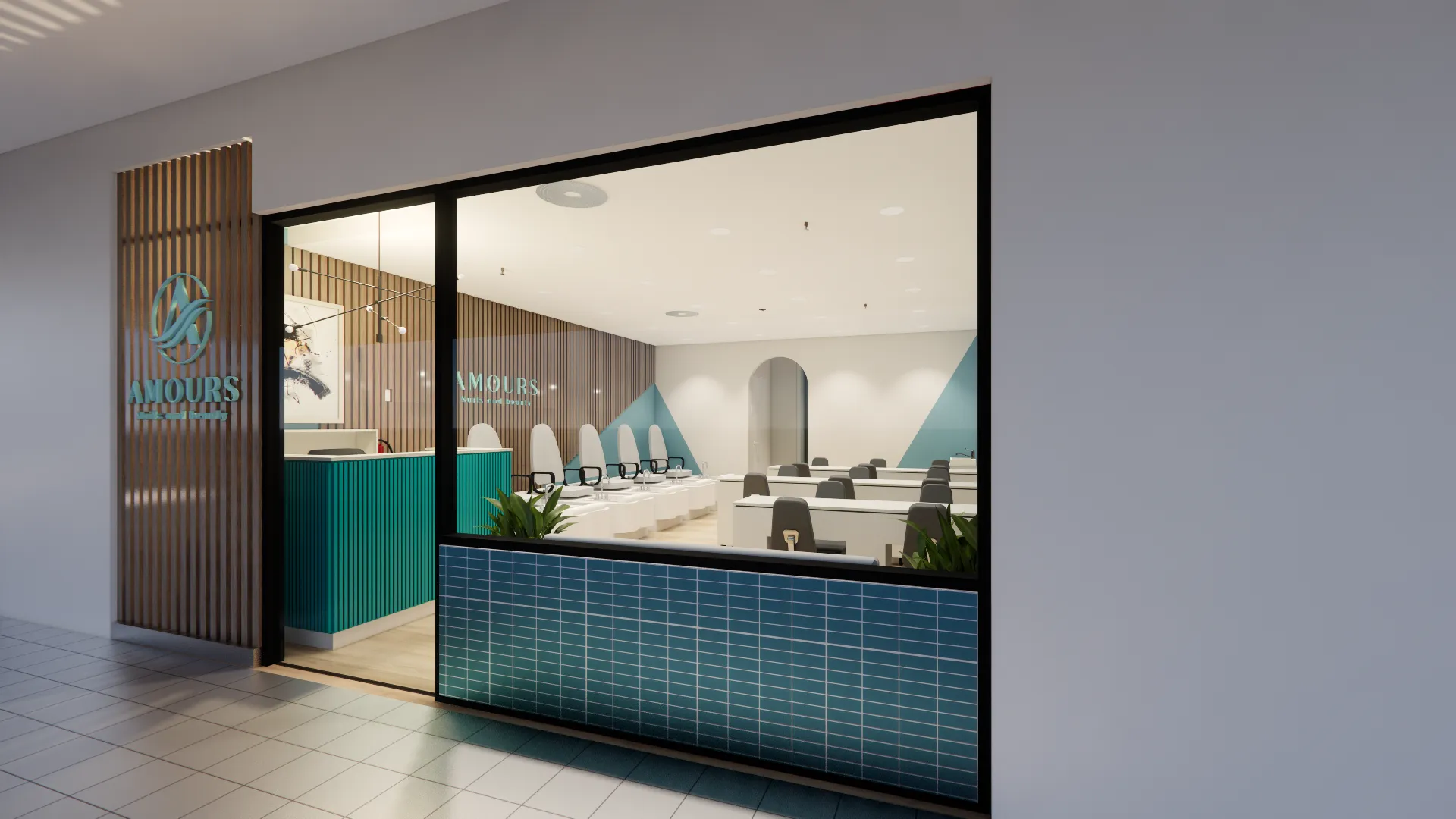 Amours Nail — Interior view, IDG Design