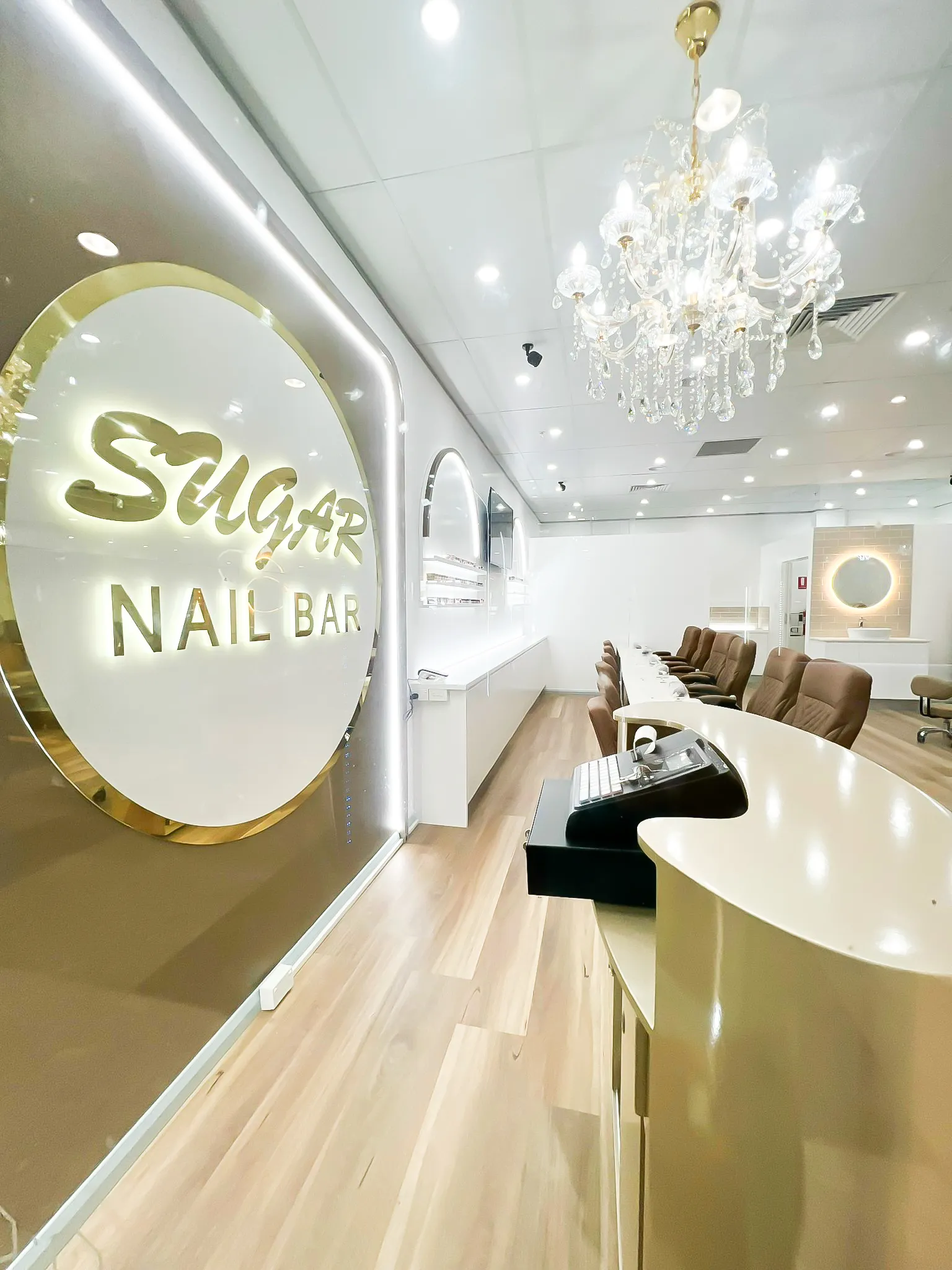 Sugar Nail Bar — Interior view, IDG Design