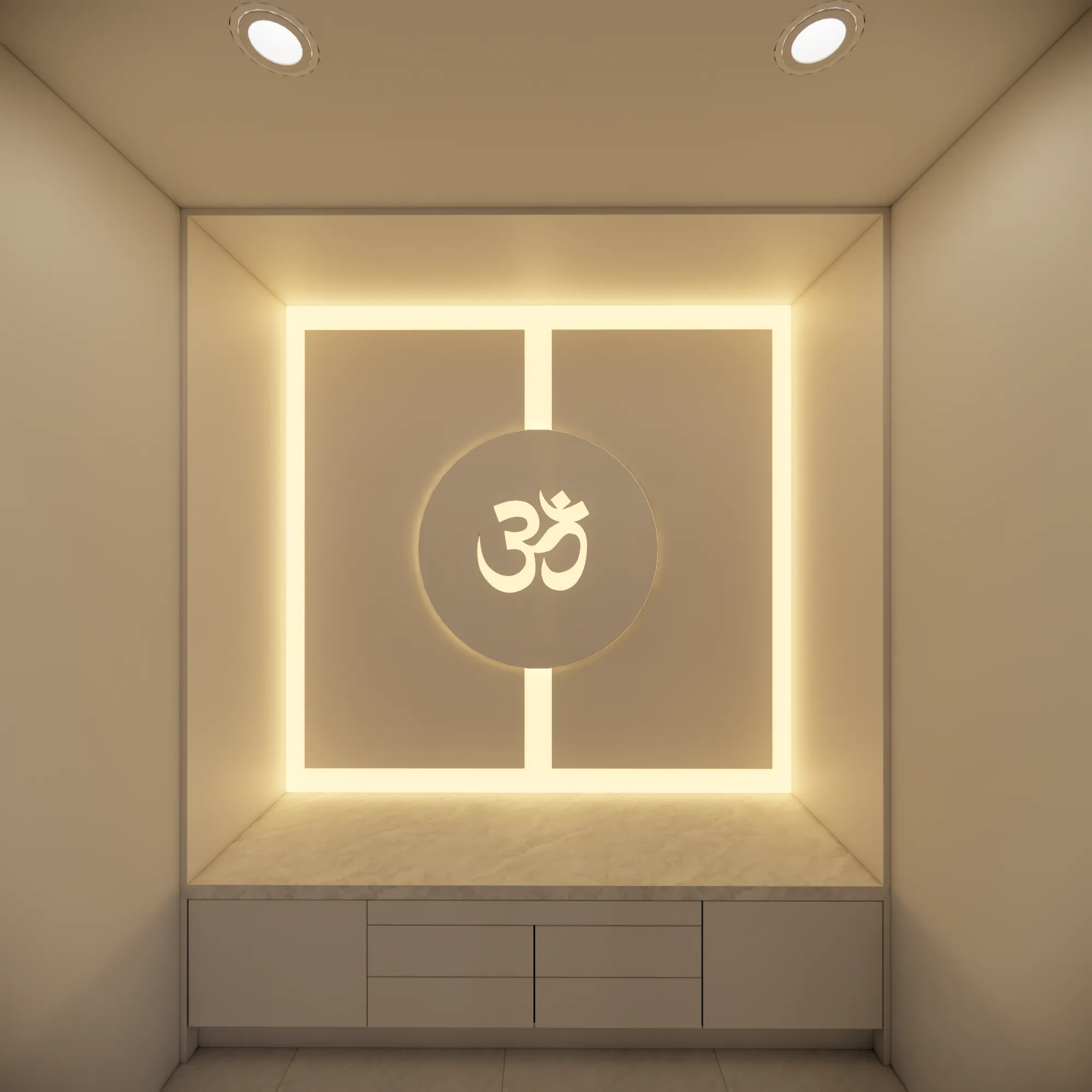 The Crest Residence — Prayer room, IDG Design