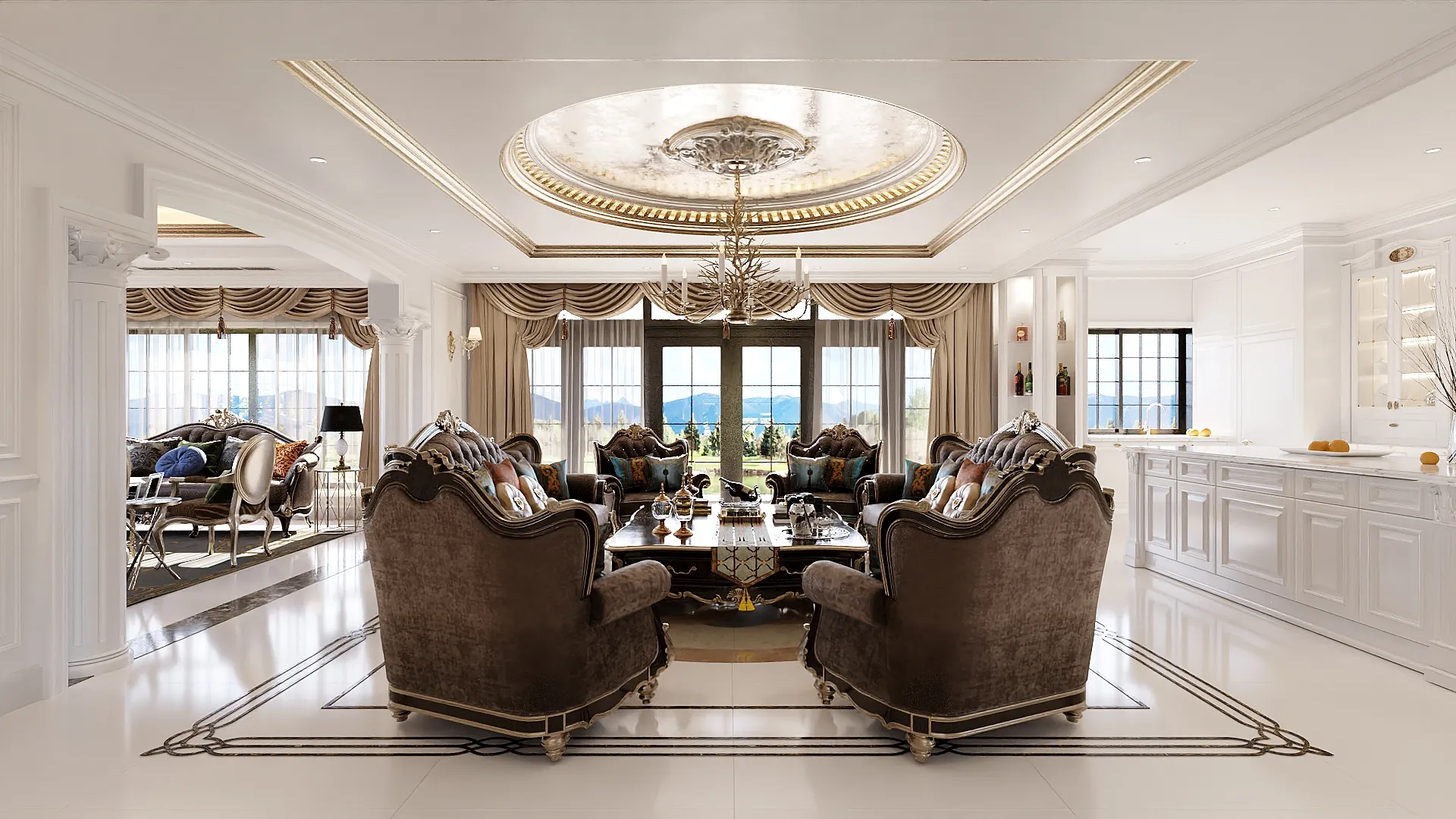 Skyline Double Storey Residence — Living room, IDG Design