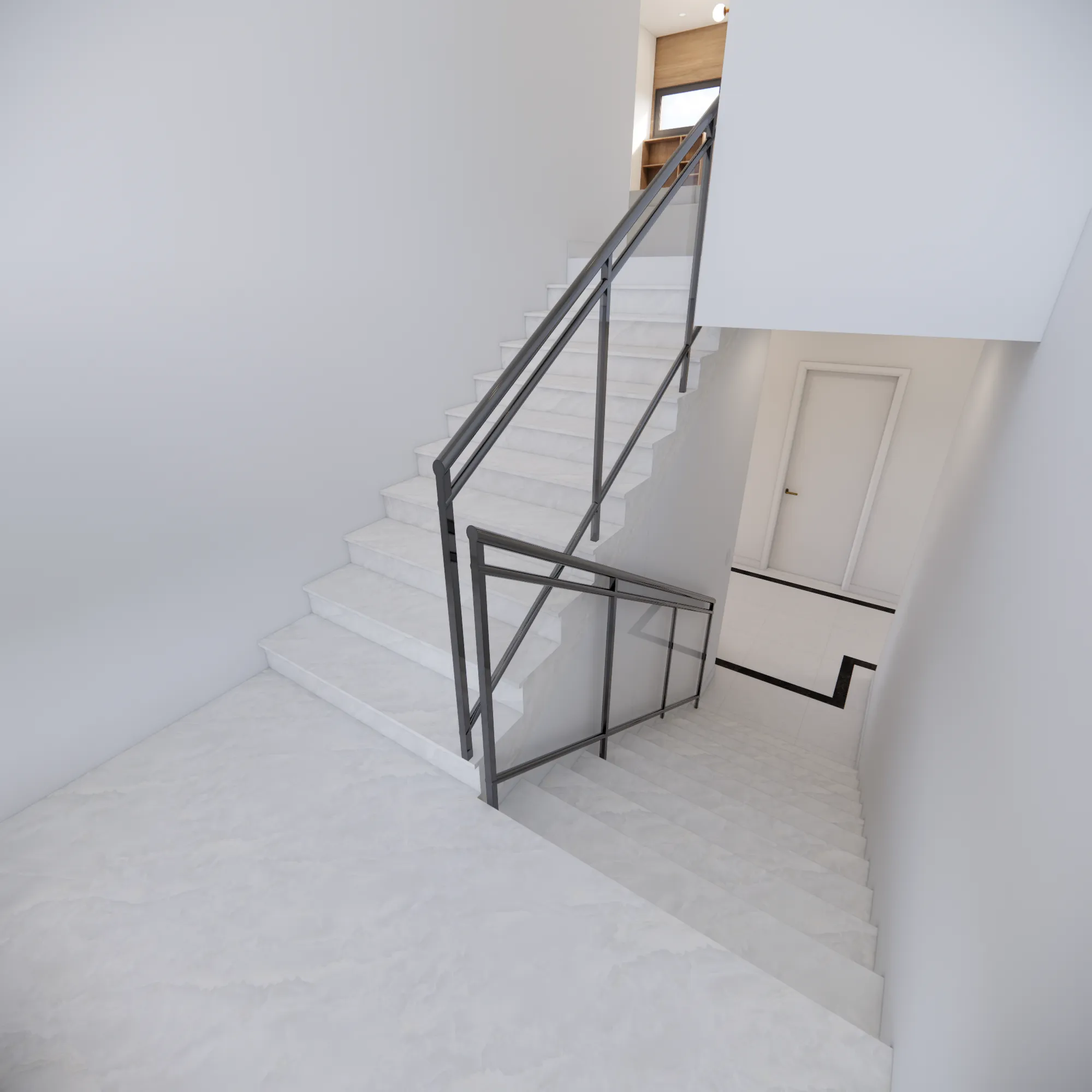 The Crest Residence — Staircase, alternate view, IDG Design